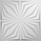 Ekena Millwork Asher EnduraWall Decorative 3D Wall Panel, White, 19 5/8"W x 19 5/8"H WP20X20AHWH - alternate 1
